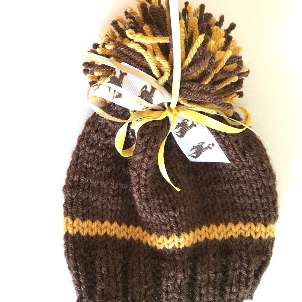 University of Wyoming COWBOYS Handmade Baby Hat ^NEW*